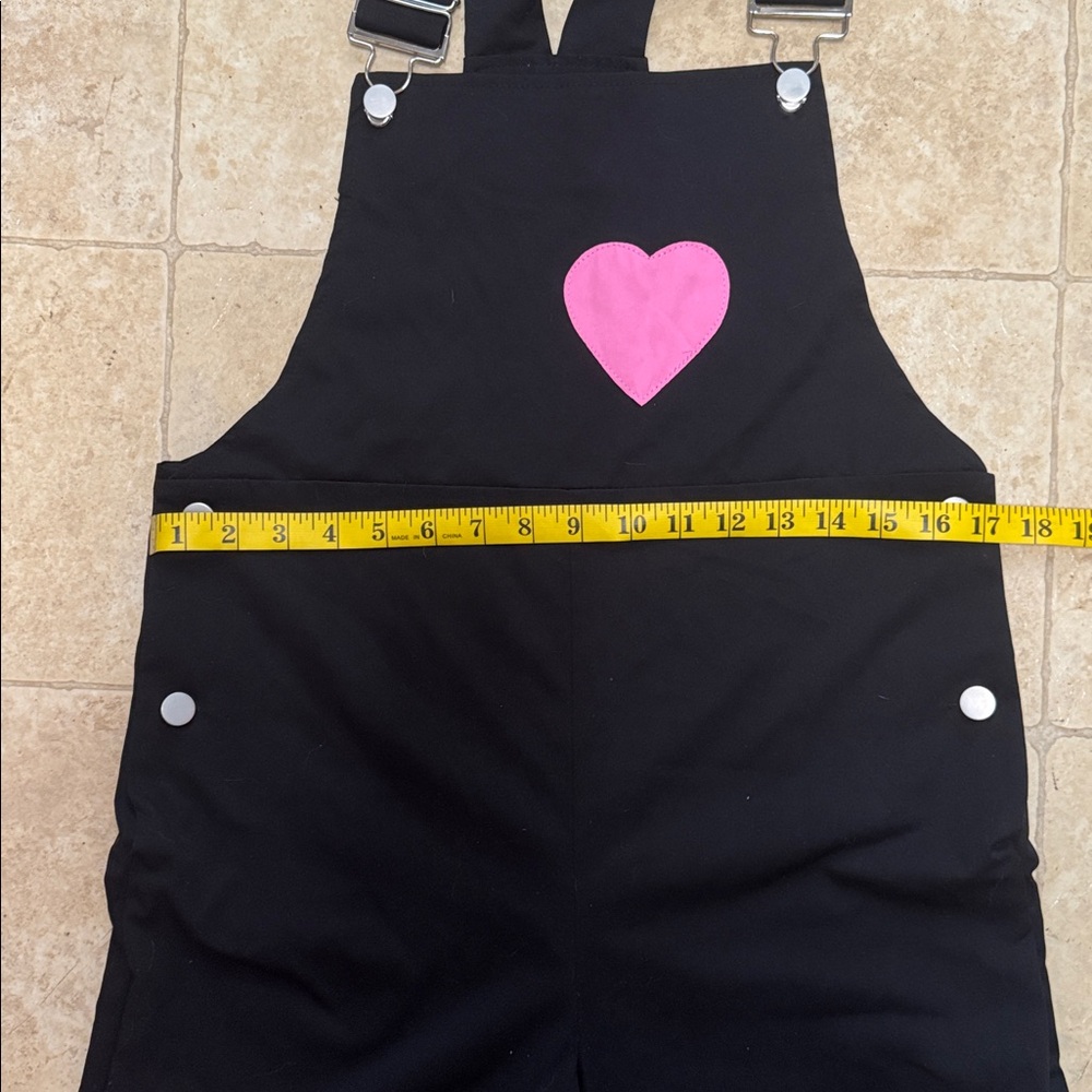 Black Jumpsuit with Pink Heart Accents - Picture 5 of 12